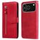 Mobigear Zipper iPhone 17 Pro Hülle Klapphülle Geldbörse - Rot