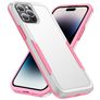 Mobigear Heavy Armor iPhone 14 Pro Hardcase Backcover Shockproof - Weiß / Pink