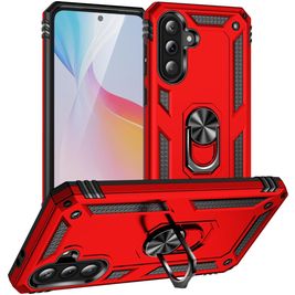 Mobigear Armor ring Samsung Galaxy A37 Hülle Hardcase Backcover Stoßfest mit Ringhalter - Rot