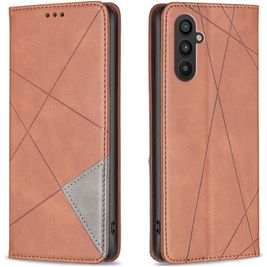 Mobigear Rhombus Slim Samsung Galaxy A24 Hülle Klapphülle - Braun