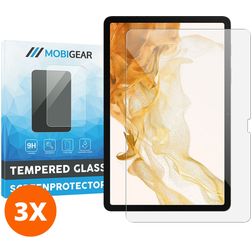 Mobigear Samsung Galaxy Tab S8 Plus Panzerglas Gehärtetes Glas Displayschutz - Hüllenfreundlich (3er Pack)