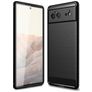 Mobigear Brushed Slim Google Pixel 6 Hülle Flexibles TPU Backcover - Schwarz