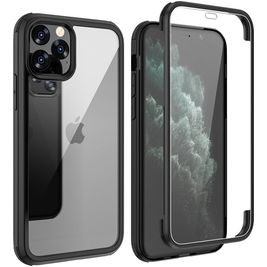 Valenta Full Cover iPhone 11 Hülle Gehärtetes Glas Backcover Stoßfest - Schwarz