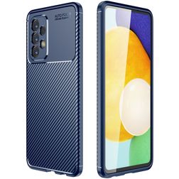 Mobigear Racing Samsung Galaxy A23 Hülle Flexibles TPU Backcover - Blau