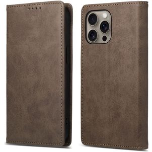 Mobigear Wallet iPhone 16 Pro Max Hülle Klapphülle Geldbörse - Braun