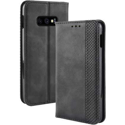 Mobigear Sensation Samsung Galaxy S10e Hülle Klapphülle Geldbörse - Schwarz