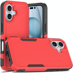 Mobigear Heavy Armor iPhone 16 Hülle Hardcase Backcover Stoßfest - Rot