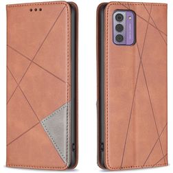 Mobigear Rhombus Slim Nokia G42 Hülle Klapphülle - Braun
