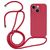 Mobigear Lanyard iPhone 14 Plus Silikon Handykette - Weinrot