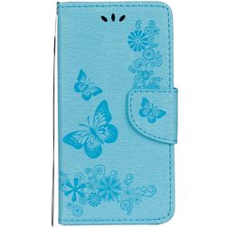 Mobigear Butterfly iPhone X Hülle Klapphülle Geldbörse - Blau
