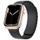 Mobigear Loop Mag Silikon Apple Watch Armband Magnetverschluss - 49/46/45/44 mm - Schwarz
