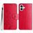 Mobigear Flowers iPhone 16 Hülle Klapphülle Geldbörse - Rot