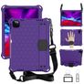 Mobigear HexStrap iPad Air 4 (2020) Hülle Kunststoff,EVA Schaum Backcover + Stifthalter + Schulterträger + Ständer - Lila
