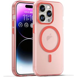 Mobigear Shockproof iPhone 16 Pro Max MagSafe Hülle Flexibles TPU Backcover - Rot
