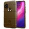 Mobigear Rugged Shield Motorola One Hyper Hülle Flexibles TPU Backcover Stoßfest - Braun