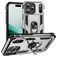 Mobigear Armor Ring iPhone Air Hülle Hardcase Backcover Stoßfest mit Ringhalter - Silber