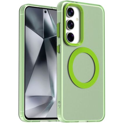 Mobigear Shockproof Samsung Galaxy S24 FE MagSafe Hülle Hardcase Backcover - Grün