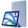 Mobigear Tri-Fold Gel iPad Air 11 Zoll (2024) Hülle TPU,Kunstleder Klapphülle + Stifthalter - Blau