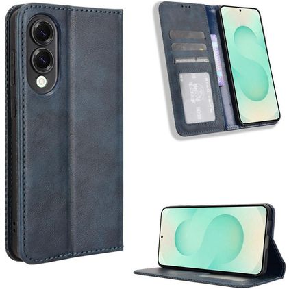 Mobigear Sensation Samsung Galaxy S25 Edge Hülle Klapphülle Geldbörse - Blau