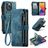 Caseme C30 iPhone 14 Pro Max Hülle Klapphülle Geldbörse - Blau