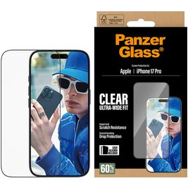 PanzerGlass Ultra-Wide Fit iPhone 17 Pro Gehärtetes Glas Displayschutz - Hüllenfreundlich