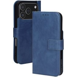 Mobiparts Classic Wallet iPhone 17 Pro MagSafe Hülle Klapphülle - Steel Blue