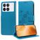 Mobigear Flowers POCO X6 Pro Klapphülle Portemonnaie - Blau