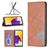 Mobigear Rhombus Slim Samsung Galaxy A73 Hülle Klapphülle - Braun