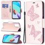 Mobigear Butterfly Xiaomi Redmi 10 4G Hülle Klapphülle Geldbörse - Roségold