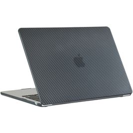 Mobigear Carbon MacBook Air 13 Zoll (2022-2025) Hardcase Hülle MacBook Case - Schwarz - Model A2681 / A3113 / A3240