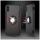 Mobigear Armor Ring iPhone XS Hülle Hardcase Backcover Stoßfest mit Ringhalter - Grau