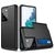 Mobigear Brushed Credit Card Slot Case Black Samsung Galaxy S21 Ultra