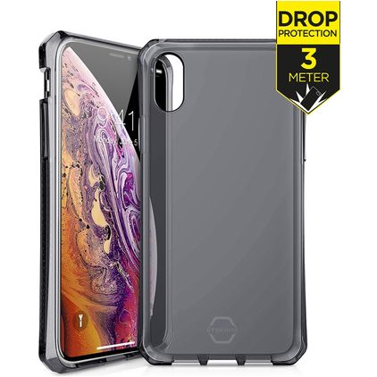 ITSkins SpectrumClear iPhone XS Hülle Flexibles TPU Backcover Stoßfest - Schwarz