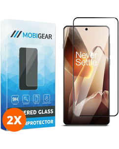 Mobigear Premium OnePlus 13 Panzerglas Gehärtetes Glas Displayschutz - Hüllenfreundlich - Schwarz (2er Pack)