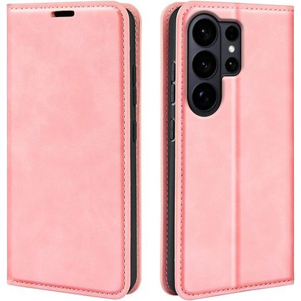 Mobigear Retro Slim Samsung Galaxy S26 Ultra Hülle Klapphülle Geldbörse - Pink