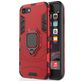 Mobigear Armor Ring iPhone SE (2020) Hülle Hardcase Backcover Stoßfest mit Ringhalter - Rot