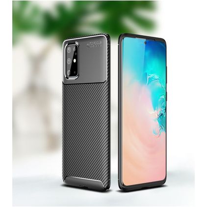 Mobigear Racing OPPO Reno 4 Hülle Flexibles TPU Backcover - Schwarz