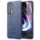 Mobigear Rugged Shield Motorola Edge (2021) Hülle Flexibles TPU Backcover Stoßfest - Blau