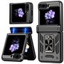Mobigear Armor ring Samsung Galaxy Z Flip 6 Hülle Hardcase Backcover Stoßfest mit Ringhalter - Schwarz