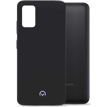 Mobilize Rubber Gelly Samsung Galaxy A03s Hülle Flexibles TPU Backcover - Matt Black