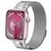 Mobigear Mecha Loop Milanaise Apple Watch Armband Magnetverschluss - 49/46/45/44 mm - Silber
