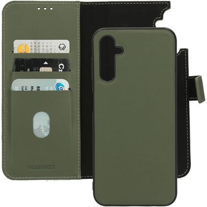 Mobiparts Samsung Galaxy A14 Hülle Echtes Leder Abnehmbare 2in1 Klapphülle Geldbörse - Grün