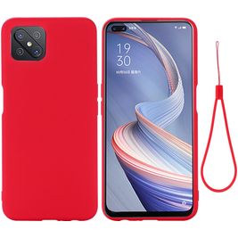 Mobigear Rubber Touch OPPO Reno 4 Z 5G Silikon Hülle Backcover - Rot