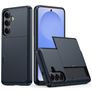 Mobigear Card Samsung Galaxy S26 Hülle Hardcase Backcover Stoßfest mit Kartenhalter - Blau