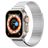 Mobigear Premium Loop Milanaise Apple Watch Armband Magnetverschluss - 42/41/40/38 mm - Silber