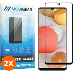 Mobigear Premium Samsung Galaxy A42 Panzerglas Gehärtetes Glas Displayschutz - Hüllenfreundlich - Schwarz (2er Pack)
