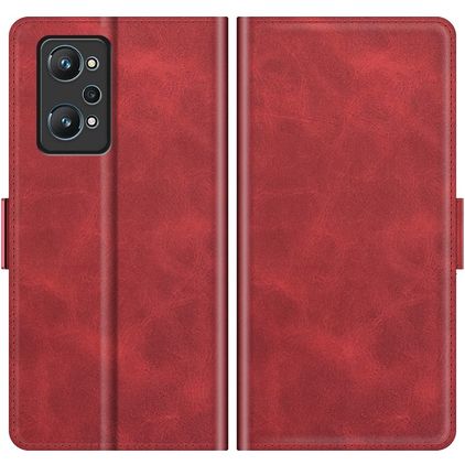 Mobigear Slim Magnet Realme GT Neo 3T Hülle Klapphülle Geldbörse - Rot