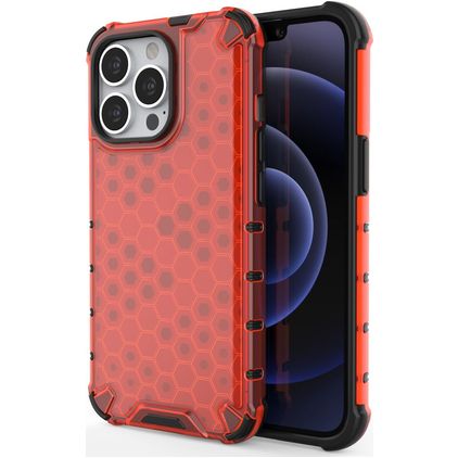 Mobigear Honeycomb iPhone 14 Plus Hülle Hardcase Backcover Stoßfest - Rot