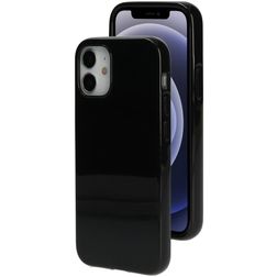 Mobiparts Classic iPhone 12 Mini Hülle Flexibles TPU Backcover - Matt Black