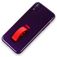 Mobigear Rubber Ring iPhone XR Hülle Hardcase Backcover mit Ringhalter - Lila